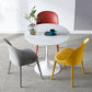 Round Dining Table Stone Top Dining Table in Black and White Clearhalo 'Dining Tables & Seating' 'Dining Tables' 'dining_table' 'furn' 'furn_dining_table' 'Furniture' 'Kitchen & Dining Furniture' 1200x1200_73075362-3356-47fe-8230-fe2707ebe70b