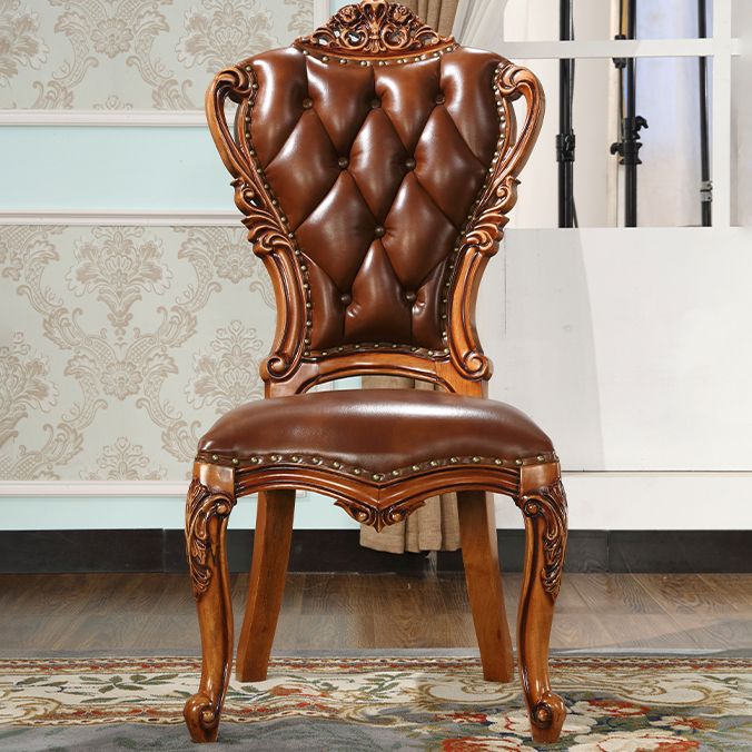 Massivholz Esszimmerstühle Glamstil armlose Esstühle für Esszimmer