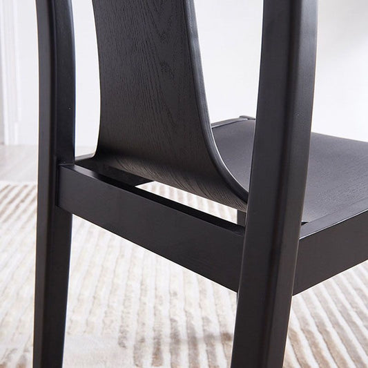 Scandinavian Wood Indoor-Outdoor Room Side Chair Slat Back Chair