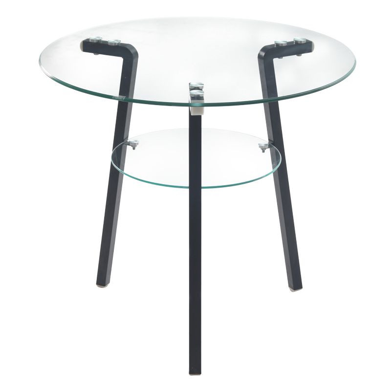 Round 3 Legs Modern Dining Table Transparent Fixed Table of Clear Glass Clearhalo ' dining_table' 'Dining Tables & Seating' 'Dining Tables' 'furn' 'furn_dining_table' 'Furniture' 'furniture_dining_table' 'Kitchen & Dining Furniture' 'kitchen&dining_furn' 'kitchen' 'kitchen_dining_table' 1200x1200_7308f571-58d6-44e6-9a5e-6134437b1fb1