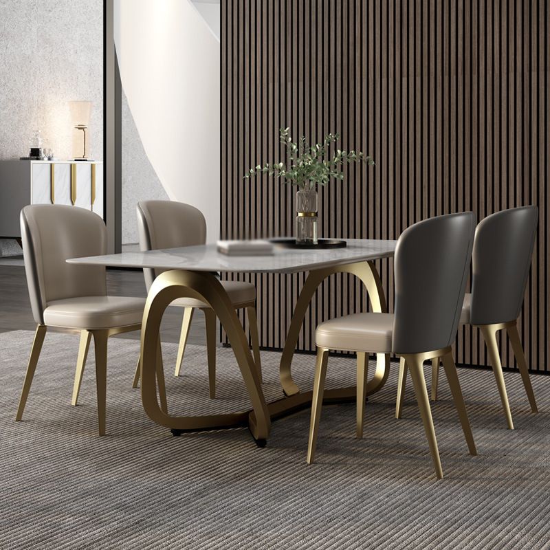 Luxury Sintered Stone Dining Set Rectangle 1/2/5/6/7 Pieces Dining Table with Chairs Clearhalo 'Dining Room Sets' 'Dining Tables & Seating' 'dining_room_set' 'furn' 'furn_dining_room_set' 'Furniture' 'furniture_dining_room_set' 'Kitchen & Dining Furniture' 1200x1200_730ab7e6-c212-428d-bdaf-b0ed2321d7f1