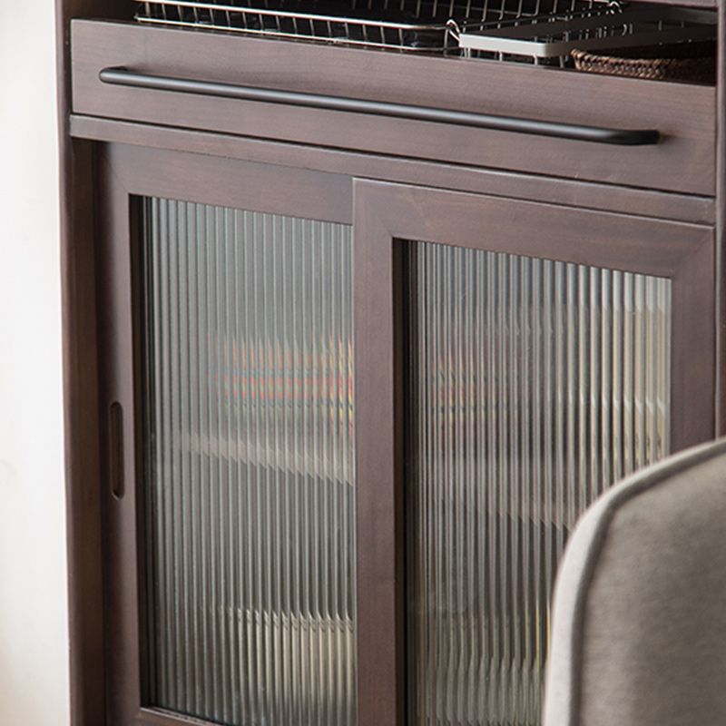 Pine à bois massif buffet buffet moderne serveur de restauration pour le salon