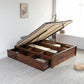 Moderne Plattformbett Walnussmassivholz Standard Bett mit Lagerung