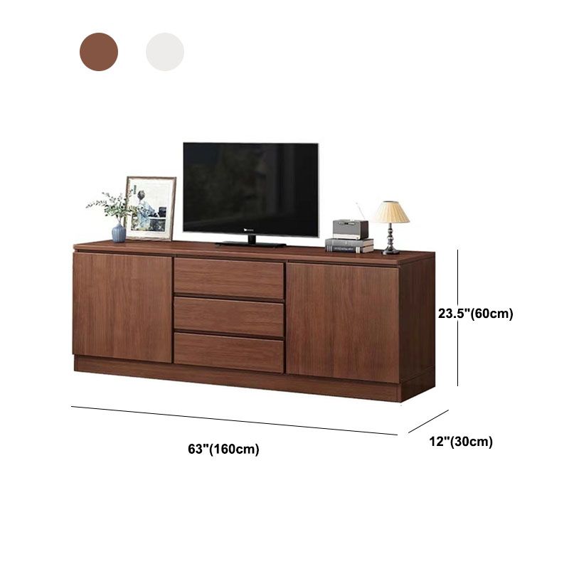 Mobile TV tradizionale H da 58 pollici, supporto TV in legno con 2 ante