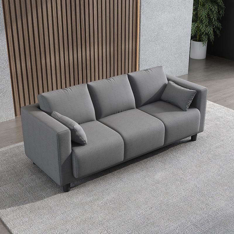 Modern Faux Leather/Linen Sofa Square Arm Couch for Living Room Clearhalo 'furn' 'furn_sofas' 'Furniture' 'furniture_sofas' 'Living Room Furniture' 'Sofa' 'sofas' 1200x1200_730c49b9-f0cf-47e0-9676-f2bb7bbebd47