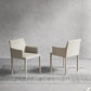 Minimalist Solid Back Chair for Home Use Leather Dining Side Chair