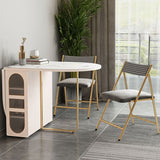 59-inch Oval Shape Casual Dining Table Two-Color Extendable Table with Sintered Stone Clearhalo ' dining_table' 'Dining Tables & Seating' 'Dining Tables' 'furn' 'furn_dining_table' 'Furniture' 'furniture_dining_table' 'Kitchen & Dining Furniture' 'kitchen&dining_furn' 'kitchen' 'kitchen_dining_table' 1200x1200_730ce113-8f4b-4327-8419-9294b3754d09