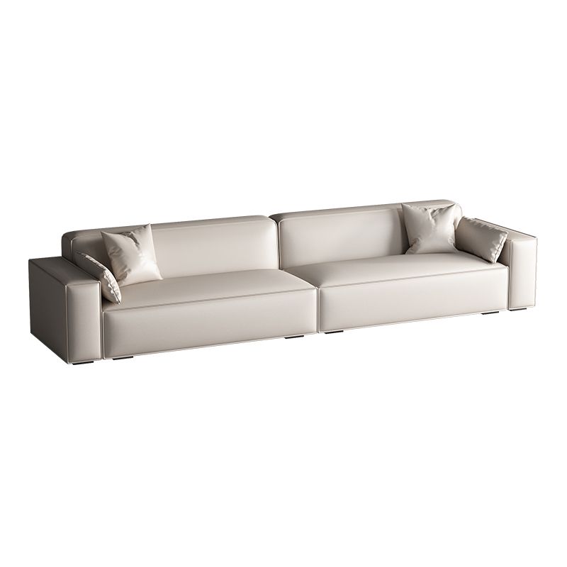 Faux Leather Modern Standard Sofa 37"W Square Arm Sofa Sofa Living Room Clearhalo 'furn' 'furn_sofas' 'Furniture' 'furniture_sofas' 'kitchen' 'kitchen_sofas' 'Living Room Furniture' 'Sofa' 'sofas' 1200x1200_730d2c95-ec63-417c-8918-358ad7653797