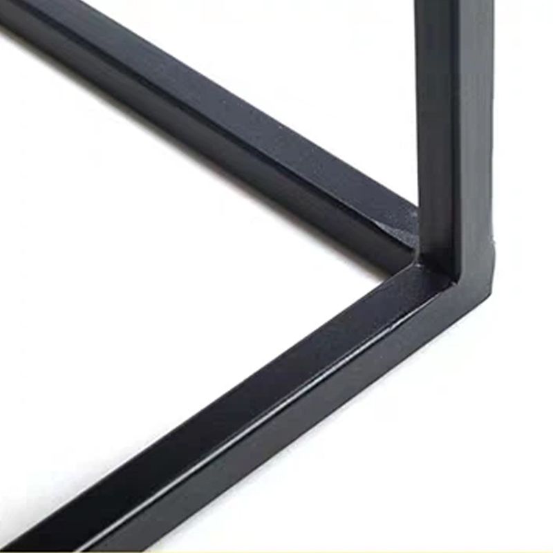 Industrial Open Storage Letto da comodino in vetro e tavolo da notte di ferro con ripiani