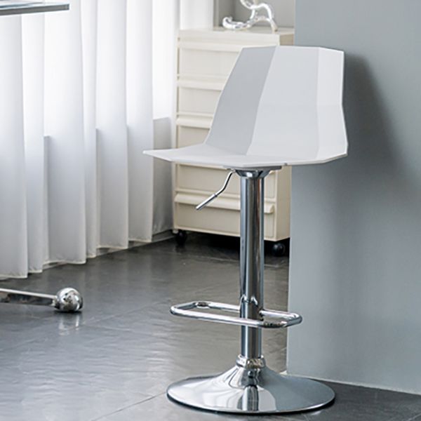 Industrial Backrest Armless Counter Stool Adjustable Iron Stool with Plastic Cushion