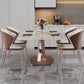 Luxury Sintered Stone Dining Table Rectangle Table with Gold Metal Pedestal Base Clearhalo ' dining_table' 'Dining Tables & Seating' 'Dining Tables' 'furn' 'furn_dining_table' 'Furniture' 'furniture_dining_table' 'Kitchen & Dining Furniture' 'kitchen&dining_furn' 'kitchen' 'kitchen_dining_table' 1200x1200_730fa6a8-e2c7-466b-b272-c5f4fce0d4cf