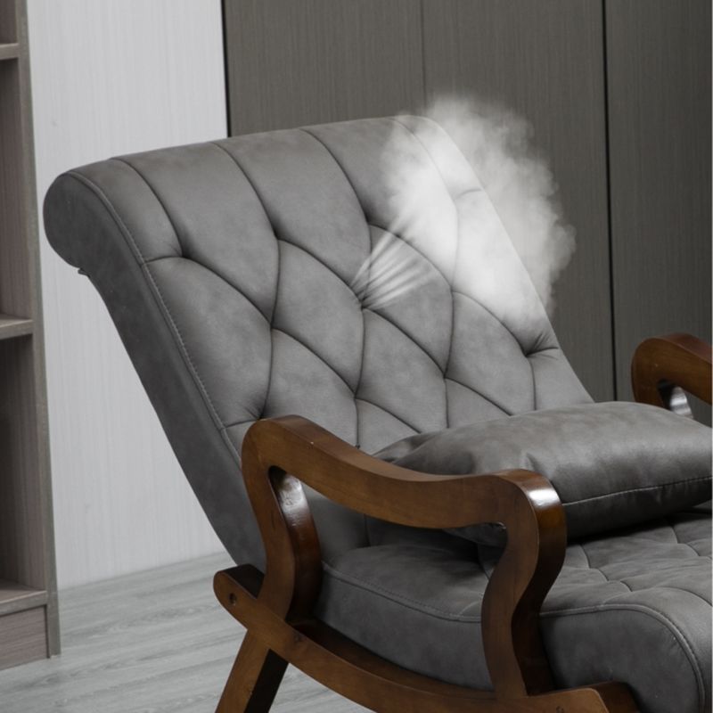 26.37"Wide Lounge Chair with Sled Base and Pillow Back Accent Chair