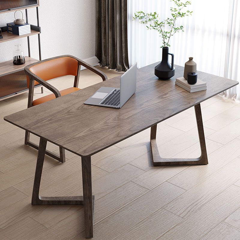 Bureau d'écriture moderne en bois massif 29.53 "haut bureau rectangle de haut