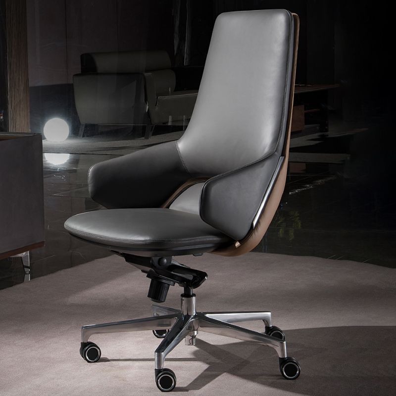 Modern Leather Managers Chair No Arm Executive Chair for Office Clearhalo 'furn' 'furn_office_chair' 'Furniture' 'Office Chairs' 'Office Furniture' 'office_chair' 1200x1200_7310932c-8283-4d05-b50f-7e6f62900e52