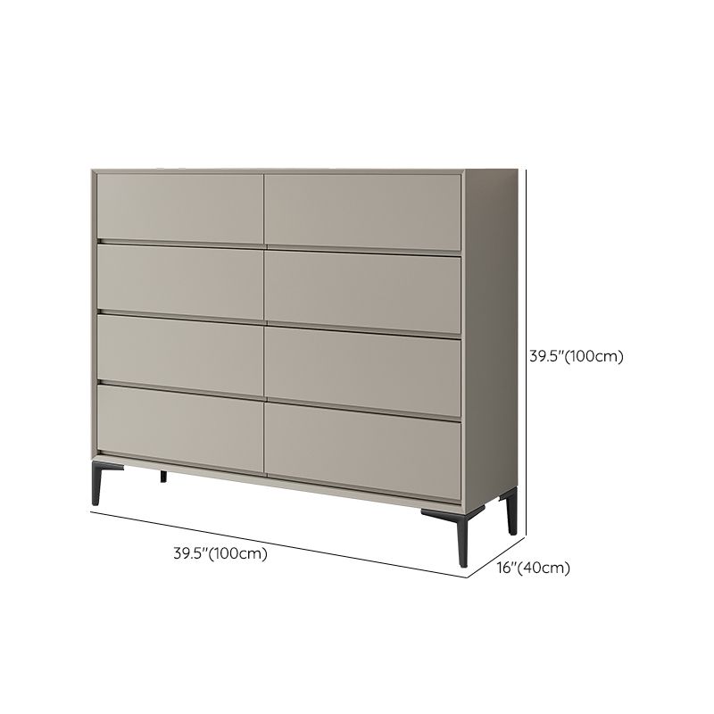 15.6-inch Width Contemporary Storage Chest Stone Dresser with 8 Drawers