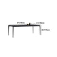 Modern Aluminium Dining Table Set 1/4/5 Pieces Rectangle Dinette Set with Sintered Stone Clearhalo 'Dining Room Sets' 'Dining Tables & Seating' 'dining_room_set' 'furn' 'furn_dining_room_set' 'Furniture' 'Kitchen & Dining Furniture' 1200x1200_7312f66e-bbf8-4c47-a079-95007e131175