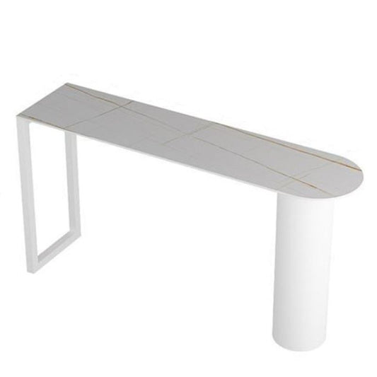 工業用石の屋内バーの高さのテーブル二重の台座バーダイニングテーブル