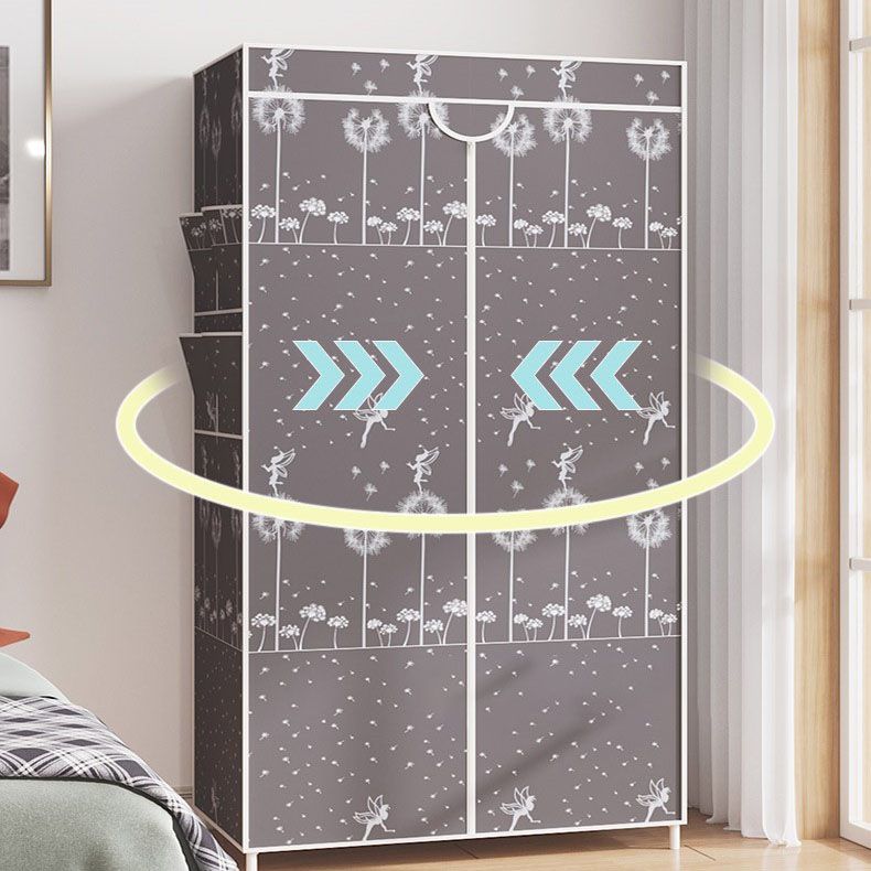 Armario de marco de metal Armario de estilo contemporáneo Gabinete de vestuario para dormitorio