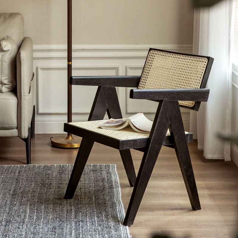 Zeitgenössischer offener Rückenholz -Essarmstuhl (Set von 2/4/6/8)