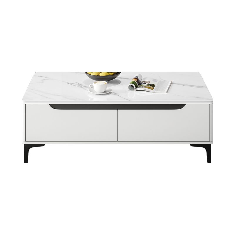 4 Legs Coffee Cocktail Table with 4 Storage Drawers Slate Top Clearhalo 'Coffee & Accent Tables' 'Coffee Tables' 'coffee_tables' 'furn' 'furn_coffee_tables' 'Furniture' 'Living Room Furniture' 1200x1200_73177fa6-7b86-4f01-ab1a-6a8ae8dd3577