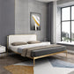Leather Upholstered Platform Bed Luxurious Metal Tall Bed Frame Clearhalo 'Bedroom Furniture' 'Beds' 'furn' 'furn_beds' 'Furniture' 1200x1200_7317c851-dbf5-43cb-8f32-b60fad1dcd48