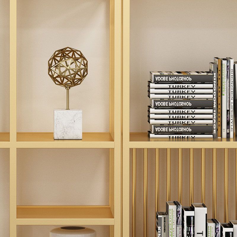 Contemporary Shelf Bookcase Metal Open Book Shelf with Shelves
