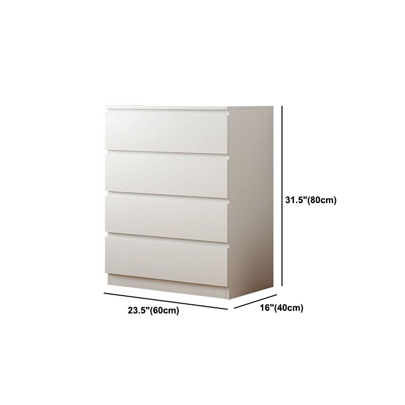 Modern Bedroom Dresser White Wooden Storage Chest with Drawers Clearhalo 'Bedroom Furniture' 'Dressers & Chests' 'dressers_chests' 'furn' 'furn_dressers_chests' 'Furniture' 1200x1200_7319cdbb-22df-40f7-8591-d6a9656357f6