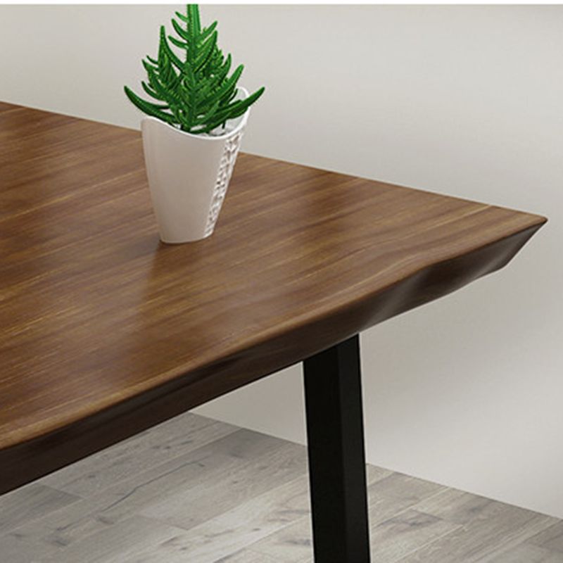 Escritorio de oficina moderno de 30 "H escritorio ejecutivo de madera maciza rectangular