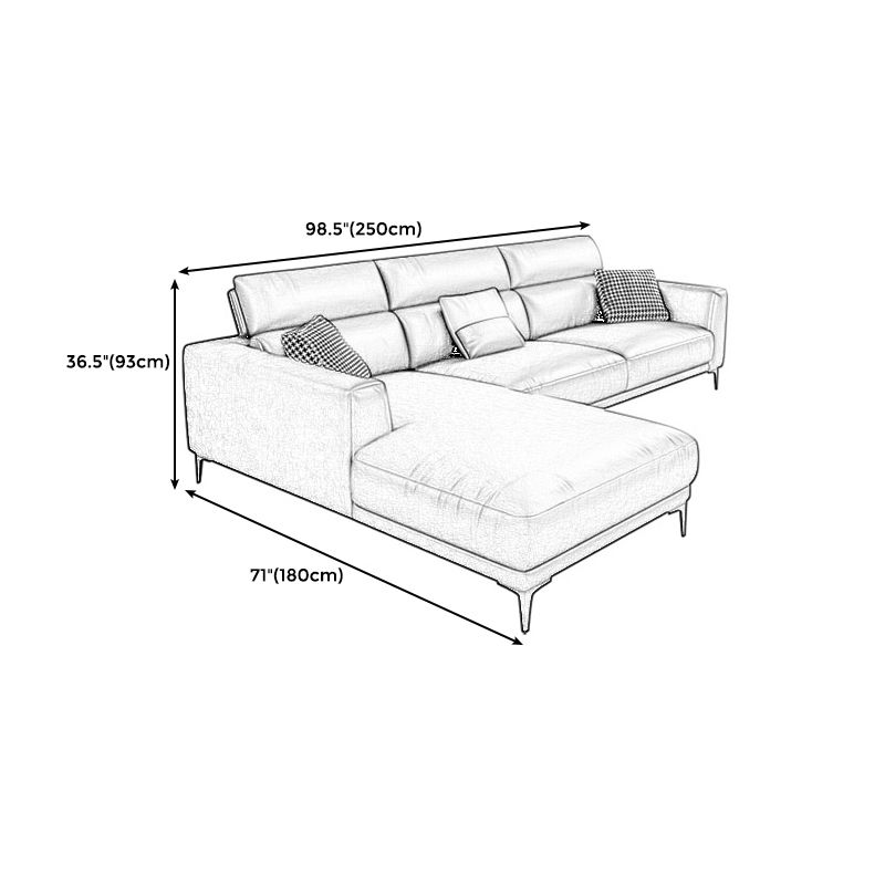 Faux Leather Square Arm Sofa/Sectional with Adjustable Bolster Pillows, Stain Resistant Clearhalo 'furn' 'furn_sectionals' 'Furniture' 'furniture_sectionals' 'Living Room Furniture' 'Sectionals' 1200x1200_731ac310-72c8-4c6d-9ec5-72116606f4c9