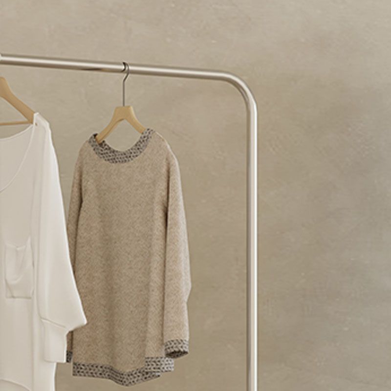 Albero della sala in acciaio della sala mentale moderna con appendiabiti di ricino