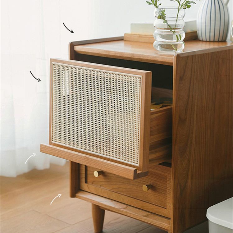 Table de nuit contemporaine en bois massif lit de nuit pour chambre à coucher