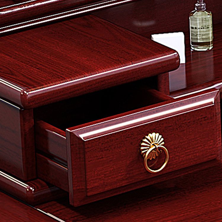 Solid Wood Makeup Vanity with 5 Drawers Traditional Make-up Vanity