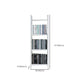 Modern White/Grey Metal Bookshelf Standard Vertical Open Shelf Bookcase