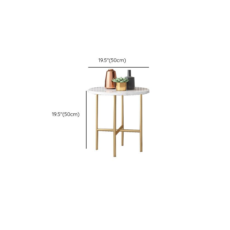Glam Table basse en ardoise à 4 pieds avec base en fer blanc