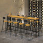 Industrial Style 1/6/11 Pieces Bar Table Set Rectangle Pine Wood Counter Table with Stools