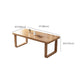 Contemporary Double Pedestal Dining Table Pine Solid Wood Rectangle Dining Table