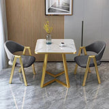 Glam Stone Square White Dining Table Metal Base for Dining Room Clearhalo 'Dining Tables & Seating' 'Dining Tables' 'dining_table' 'furn' 'furn_dining_table' 'Furniture' 'Kitchen & Dining Furniture' 1200x1200_73238e38-3689-4d88-aadd-78945881a073