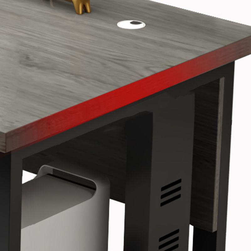 Modern Style Rectangular Shaped Office Writing Desk Wood in Brown Clearhalo 'furn' 'furn_office_desk' 'Furniture' 'Office Desks' 'Office Furniture' 'office_desk' 1200x1200_73257aa6-ec79-41cb-b172-b8d7d6ac88fc