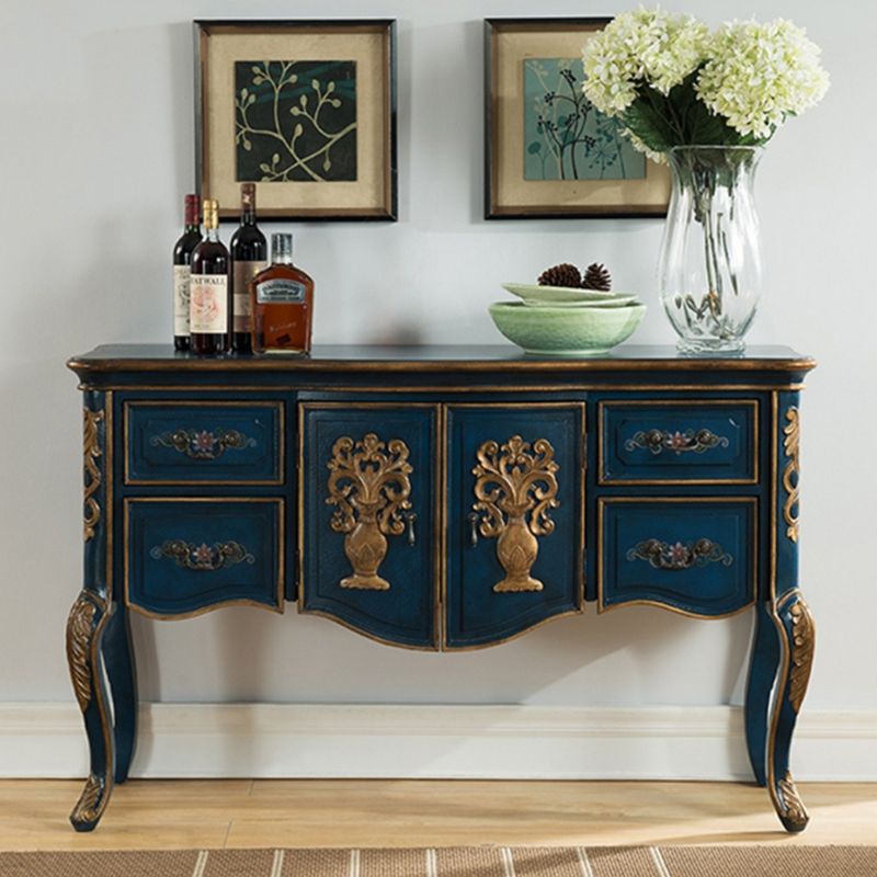 Solid Wood 35.4" Tall 2 - Door Accent Cabinet, Industrial Accent Cabinet with 4 Drawers Clearhalo 'Cabinets & Chests' 'cabinets_chests' 'furn' 'furn_cabinets_chests' 'Furniture' 'Living Room Furniture' 1200x1200_7327db71-4893-4dc2-832b-933ea61fd43e