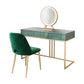 Glam 29.52 "altezza vanità per il trucco in legno verde con cassetti