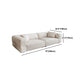 White Wool Tuxedo Arm Sofa 42.51" Wide Contemporary Standard Sofa