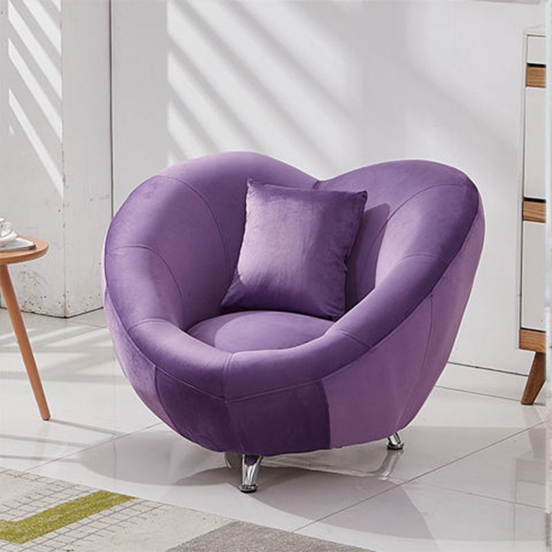 Velvet Barrel Chair 37.40 "L x 31,49" W x 29.13 "H Chaise d'accent à bascule en bois massif