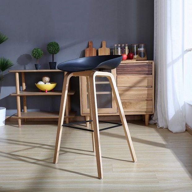 Contemporary Solid Wood Barstool Indoor Bar Stool with Low Back for Kitchen Clearhalo 'Bar Furniture' 'Bar Stools' 'bar_stools' 'furn' 'furn_bar_stools' 'furniture_bar_stools' 'Kitchen & Dining Furniture' 'kitchen&dining_furn' 'kitchen' 'kitchen_furn' Furniture' 1200x1200_732bd837-8343-4061-8a47-9e0b0ca79e1c