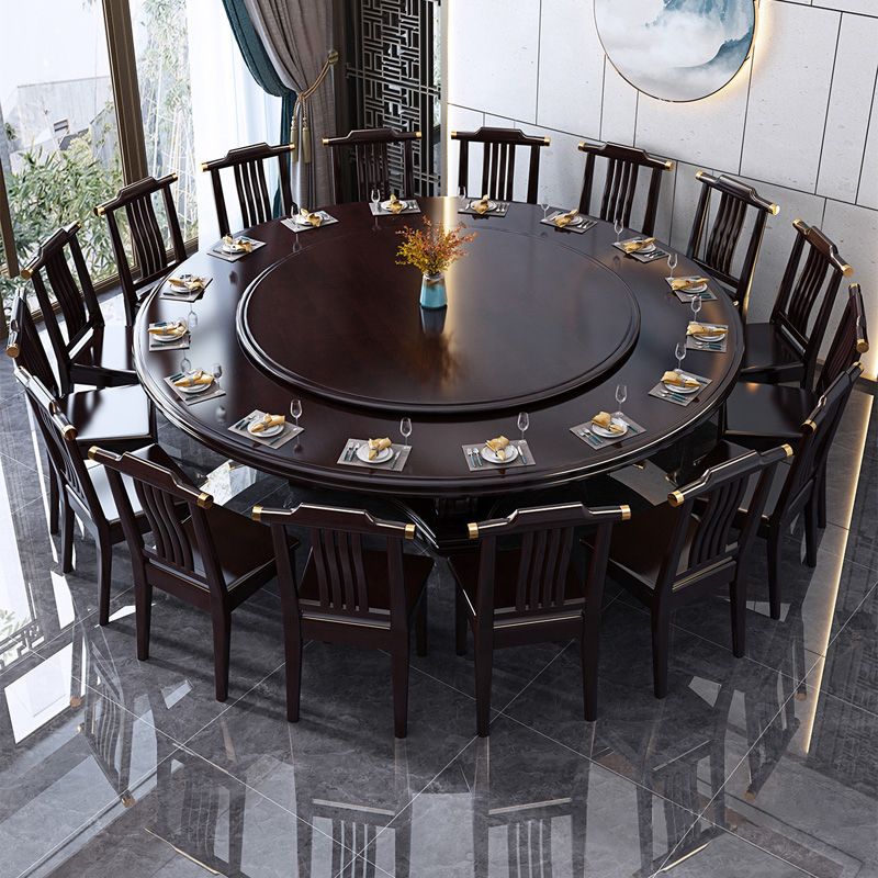 Round Solid Wood Dining Table Modern Turntable Furniture with Pedestal Base Clearhalo 'Dining Tables & Seating' 'Dining Tables' 'dining_table' 'furn' 'furn_dining_table' 'Furniture' 'furniture_dining_table' 'Kitchen & Dining Furniture' 'kitchen' 'kitchen_dining_table' 1200x1200_732eb229-1c62-4022-a287-6e64ca1b975c