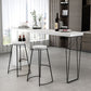 Industrial White Wood Bar Dining Table Stone Top Rectangle Indoor Bistro Table with Shelf Clearhalo 'Bar Furniture' 'Bar Tables' 'bar_tables' 'furn' 'furn_bar_tables' 'Furniture' 'furniture_bar_tables' 'Kitchen & Dining Furniture' 1200x1200_732f7b97-b40a-4c9d-81da-4a1609f945c8