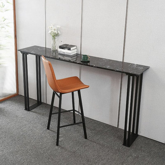 Tavolo da bar in stile industriale finto rettangolo di bistrot bar con base a slitta