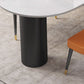 Modern White and Black Dinner Table Stone Top Tripod Base Dining Table Clearhalo 'Dining Tables & Seating' 'Dining Tables' 'dining_table' 'furn' 'furn_dining_table' 'Furniture' 'Kitchen & Dining Furniture' 1200x1200_73305ad8-148f-48b5-9750-07a5b354c104