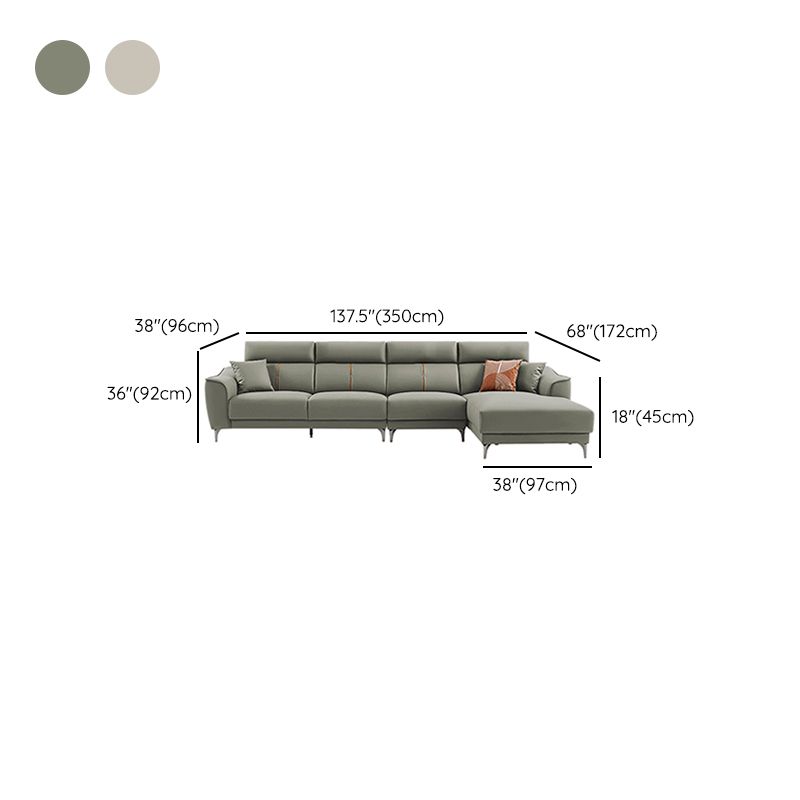 コンテンポラリースタイルのフェイクレザーソリッドカラー縫製枕バックソファ