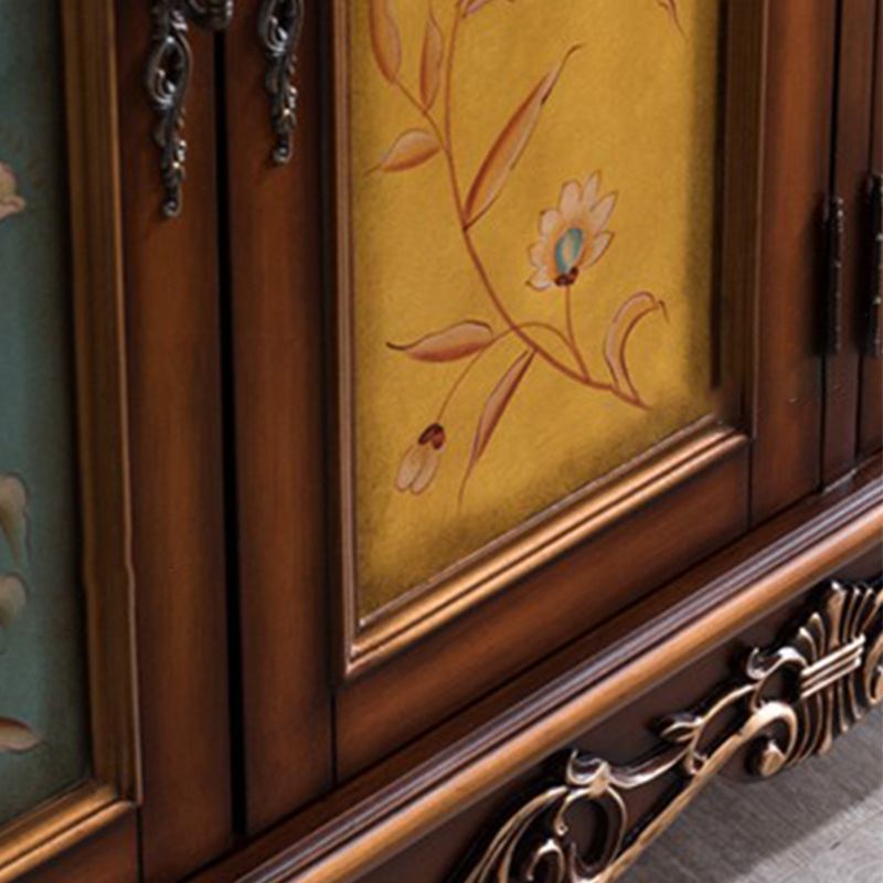 Armadio per accento di cabriole industriale mobile in legno in legno in legno con cassetto