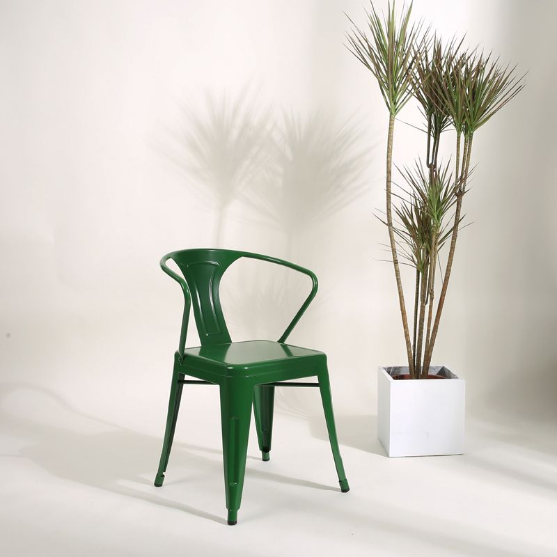 Industrial Dining Armchairs with Metal Legs Slat Back Dining Arm Chair for Coffee Bar Clearhalo ' kitchen&dining_furn' 'Dining Chairs' 'Dining Tables & Seating' 'dining_chair' 'furn' 'furn_dining_chair' 'Furniture' 'furniture_dining_chair' 'Kitchen & Dining Furniture' 'kitchen' 1200x1200_73326563-48b5-45bc-a154-a03712ef1eb8